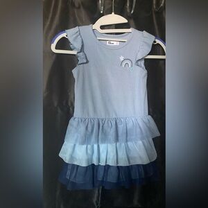 Epic Threads Blue Ribbed Top with Star Detail